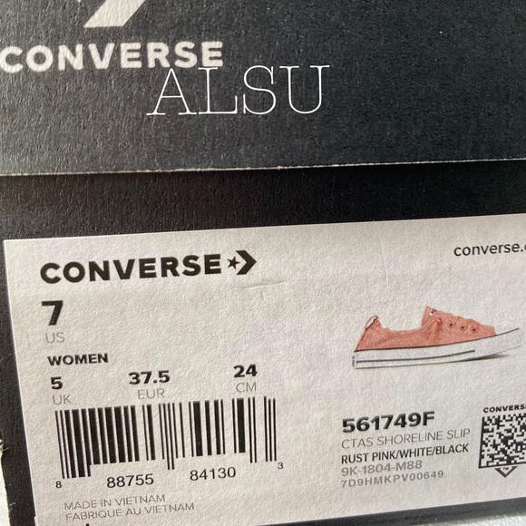 Converse Ctas Shoreline Slip Rust Pink Canvas W - Picture 8 of 8